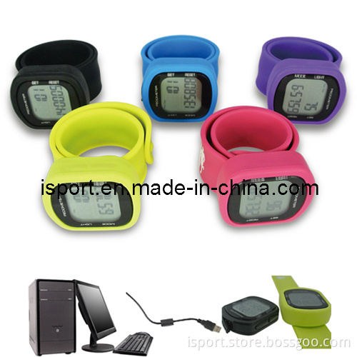 Multifunction 30 Days Memory EL Backlight USB Pedometer Watch